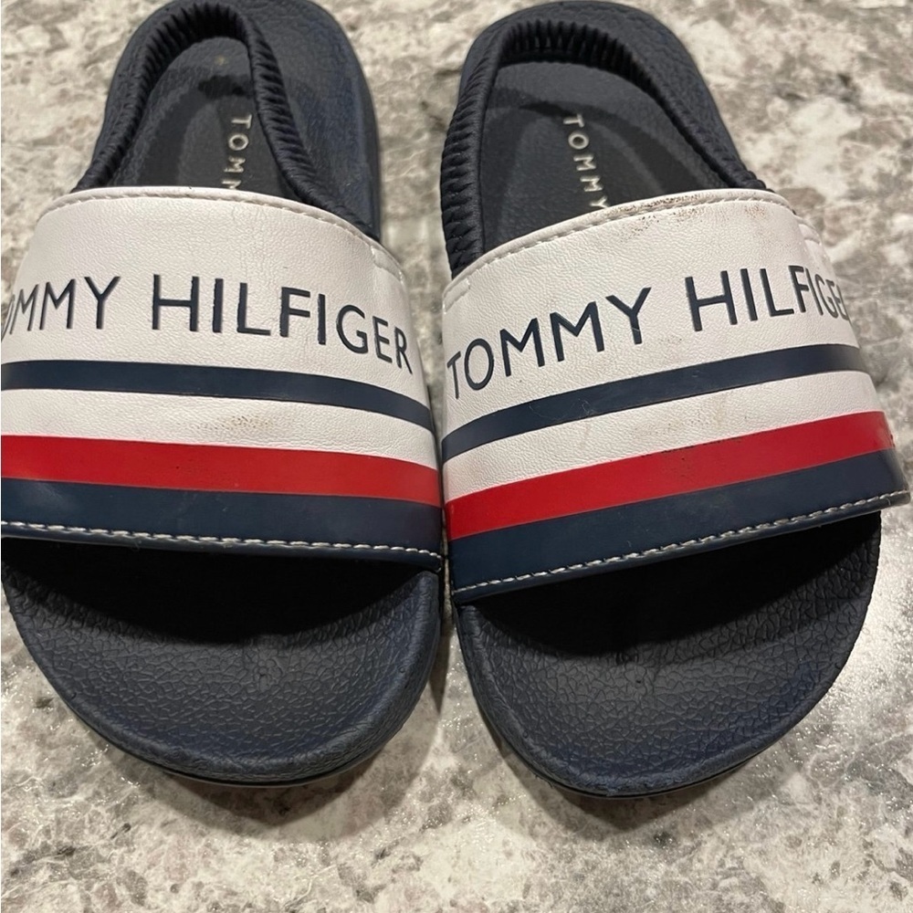 Tommy Hilfiger Blue and White toddler Sandals size 9